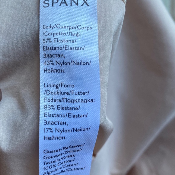 Spanx Women's Beige Shapewear Bodysuit size small open bust thigh support - Picture 4 of 7